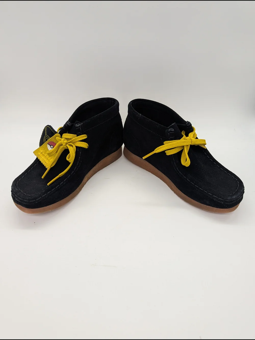 Clarks Original Pokemon Pikachu Suede Black Boot Shoe Big Kids 1G 1 Wide